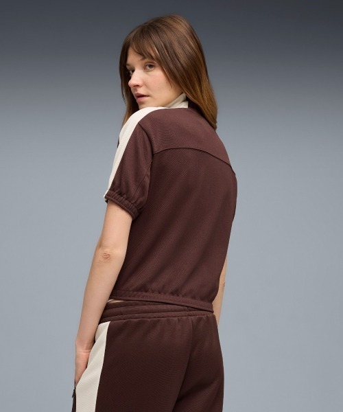 PUMA(プーマ)の「PUMA WNS SHORT SLEEVE TRACK JACKET(プーマ ウィメンズ ショートスリーブ トラックジャケット)(ジャージ・レディース・ブラック系/ブラウン系/ネイビー系・SMALL/MEDIUM/LARGE)」の9枚目の写真