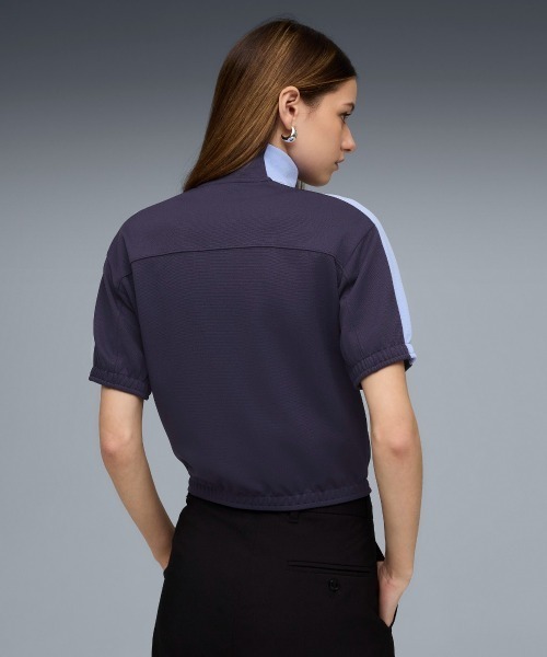 PUMA(プーマ)の「PUMA WNS SHORT SLEEVE TRACK JACKET(プーマ ウィメンズ ショートスリーブ トラックジャケット)(ジャージ・レディース・ブラック系/ブラウン系/ネイビー系・SMALL/MEDIUM/LARGE)」の5枚目の写真