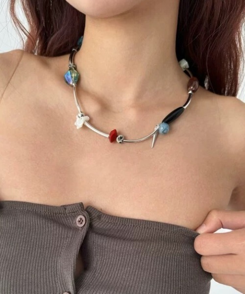 Vipoa(ヴィポア)の「Modern multi beads choker(ネックレス・レディース・シルバー系その他3/シルバー系その他2/シルバー系その他・FREE)」の18枚目の写真
