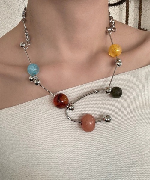 Vipoa(ヴィポア)の「Modern multi beads choker(ネックレス・レディース・シルバー系その他3/シルバー系その他2/シルバー系その他・FREE)」の10枚目の写真