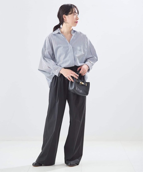 journal standard L'essage（ジャーナルスタンダードレサージュ）の「タイプライターイージーワイドパンツ（その他パンツ・レディース・ライトグレー・40/38/36）」の4枚目の写真