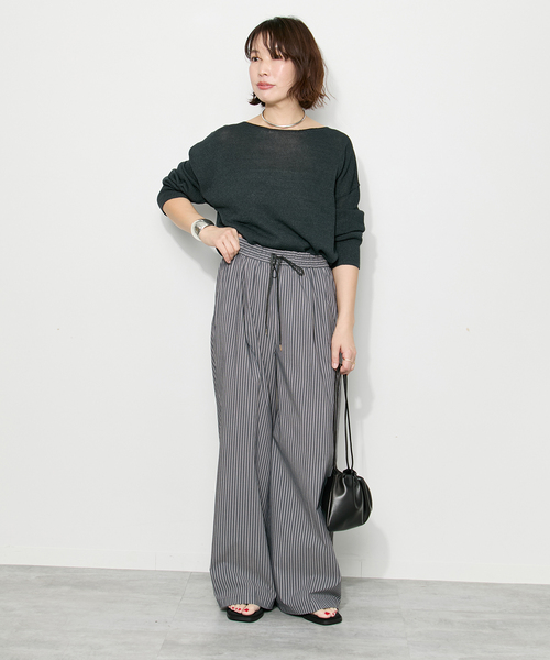 journal standard L'essage（ジャーナルスタンダードレサージュ）の「タイプライターイージーワイドパンツ（その他パンツ・レディース・ライトグレー・40/38/36）」の7枚目の写真