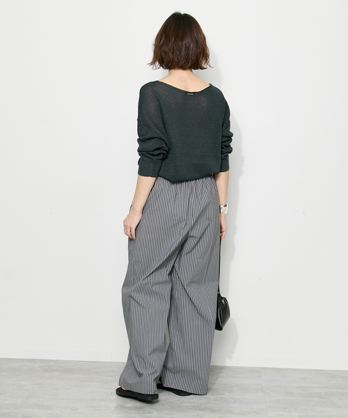 journal standard L'essage（ジャーナルスタンダードレサージュ）の「タイプライターイージーワイドパンツ（その他パンツ・レディース・ライトグレー・40/38/36）」の8枚目の写真