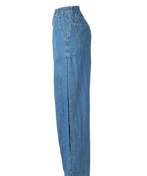 HYSTERIC GLAMOUR（ヒステリックグラマー）の「綿麻デニムタックパンツ（その他パンツ・レディース・ブラック/ライトインディゴブルー・FREE）」の4枚目の写真