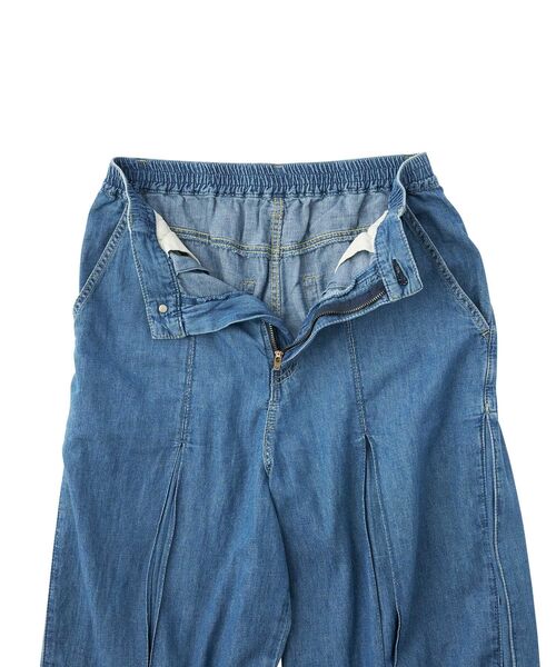 HYSTERIC GLAMOUR（ヒステリックグラマー）の「綿麻デニムタックパンツ（その他パンツ・レディース・ブラック/ライトインディゴブルー・FREE）」の5枚目の写真