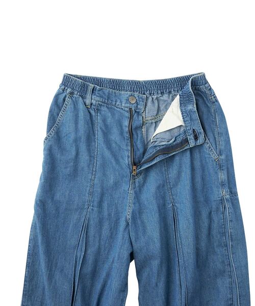 HYSTERIC GLAMOUR（ヒステリックグラマー）の「綿麻デニムタックパンツ（その他パンツ・レディース・ブラック/ライトインディゴブルー・FREE）」の6枚目の写真