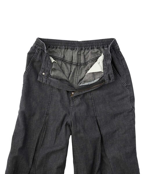 HYSTERIC GLAMOUR（ヒステリックグラマー）の「綿麻デニムタックパンツ（その他パンツ・レディース・ブラック/ライトインディゴブルー・FREE）」の12枚目の写真