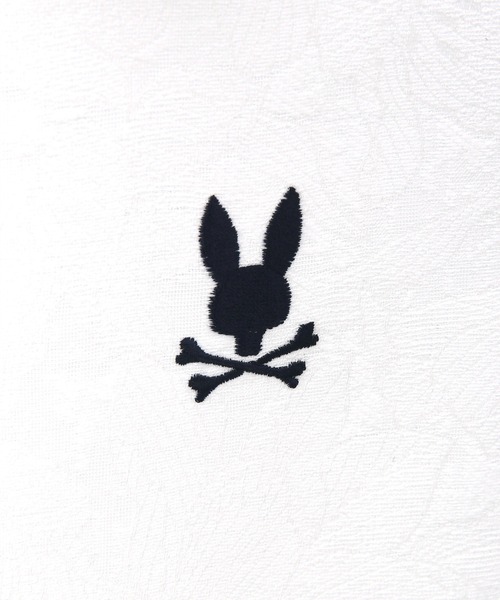 Psycho Bunny（サイコバニー）の「[WOMEN]フラワージャガード ショート丈シャツ（シャツ/ブラウス・レディース・ネイビー/ホワイト・FREE）」の7枚目の写真