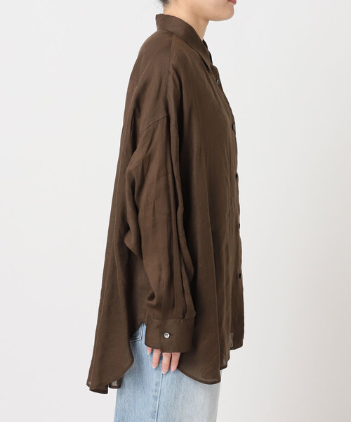 plage(プラージュ)の「RAMIE LYOCELL VOLUME シャツ(シャツ/ブラウス・レディース・ブルー/ベージュ系その他/ブラウン/ホワイト・FREE)」の20枚目の写真