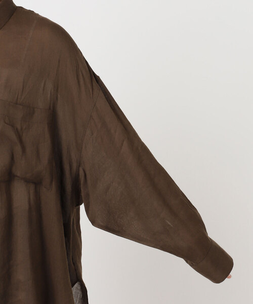 plage(プラージュ)の「RAMIE LYOCELL VOLUME シャツ(シャツ/ブラウス・レディース・ブルー/ベージュ系その他/ブラウン/ホワイト・FREE)」の21枚目の写真