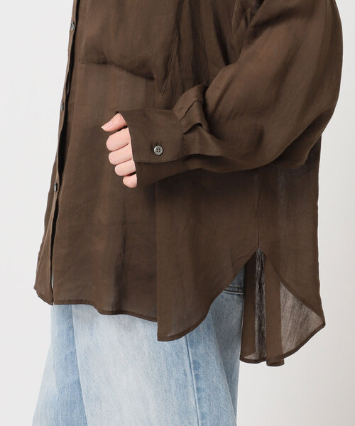 plage(プラージュ)の「RAMIE LYOCELL VOLUME シャツ(シャツ/ブラウス・レディース・ブルー/ベージュ系その他/ブラウン/ホワイト・FREE)」の22枚目の写真