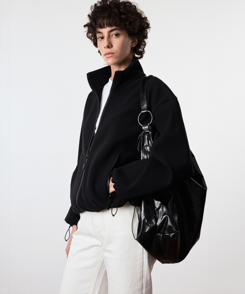 W Oversize Fleece Jumper (Black) TNJU6E109BK