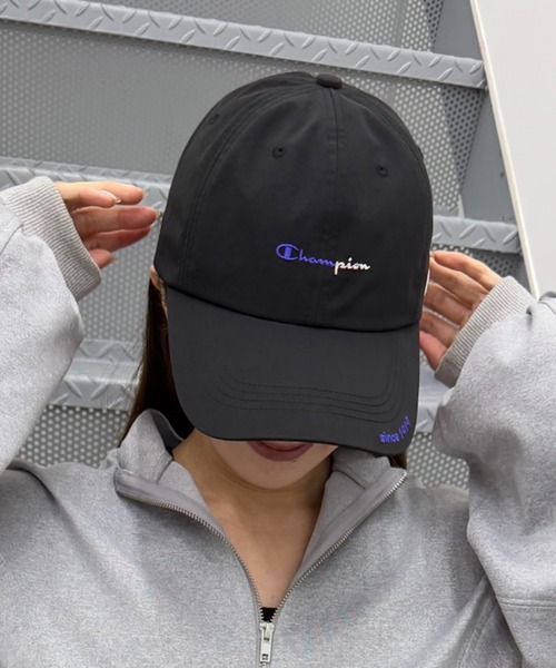 Champion(チャンピオン)の「【Champion】遮熱タフタロングハイキャップ 181-0315(キャップ・レディース・アイボリー/ブラック/チャコールグレー・FREE)」の2枚目の写真