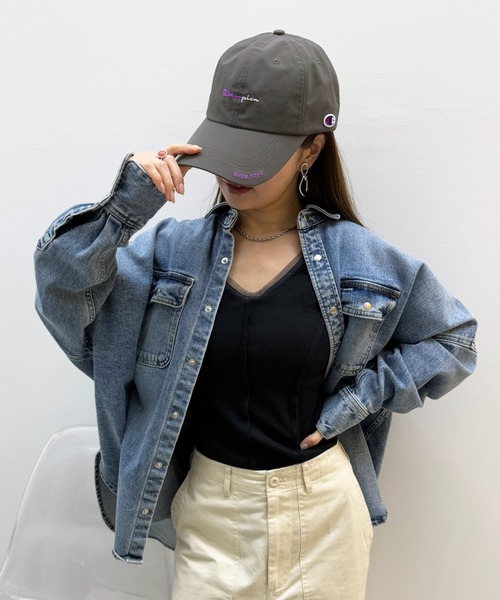 Champion(チャンピオン)の「【Champion】遮熱タフタロングハイキャップ 181-0315(キャップ・レディース・アイボリー/ブラック/チャコールグレー・FREE)」の11枚目の写真