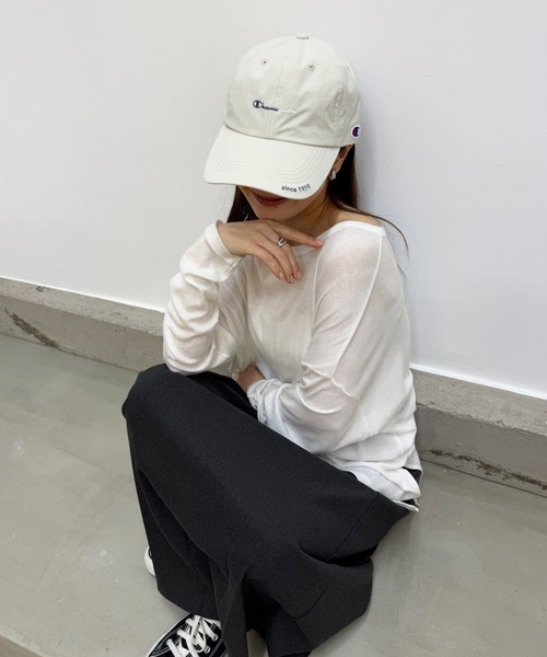 Champion(チャンピオン)の「【Champion】遮熱タフタロングハイキャップ 181-0315(キャップ・レディース・アイボリー/ブラック/チャコールグレー・FREE)」の17枚目の写真