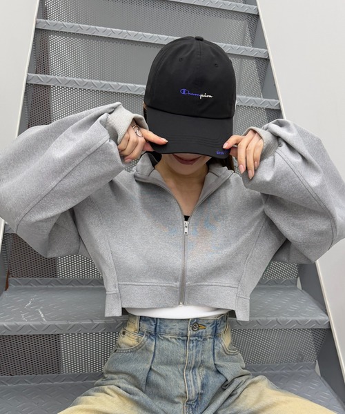 Champion(チャンピオン)の「【Champion】遮熱タフタロングハイキャップ 181-0315(キャップ・レディース・アイボリー/ブラック/チャコールグレー・FREE)」の4枚目の写真