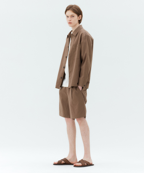 MINDBRIDGE(マインドブリッジ)の「リネンシャケット - 2カラー MYWS3133(シャツ/ブラウス・メンズ・ブラウン/ライトベージュ・100/110/95/105)」の5枚目の写真