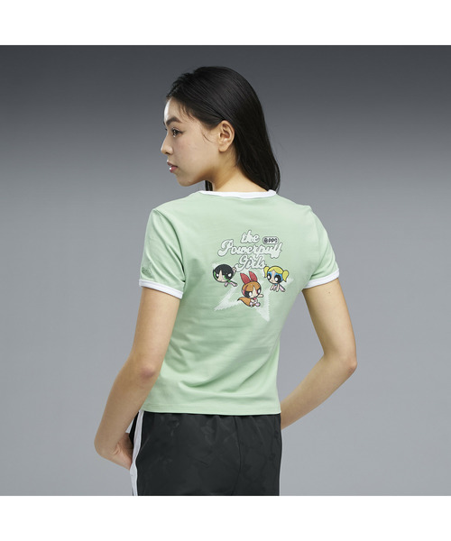 PUMA(プーマ)の「PUMA プーマ ウィメンズ PUMA x パワーパフ ガールズ バック プリント リンガ(Tシャツ/カットソー・レディース・ホワイト/グリーン・X-LARGE/SMALL/MEDIUM/LARGE)」の3枚目の写真