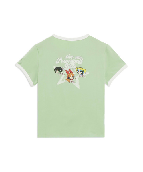 PUMA(プーマ)の「PUMA プーマ ウィメンズ PUMA x パワーパフ ガールズ バック プリント リンガ(Tシャツ/カットソー・レディース・ホワイト/グリーン・X-LARGE/SMALL/MEDIUM/LARGE)」の6枚目の写真
