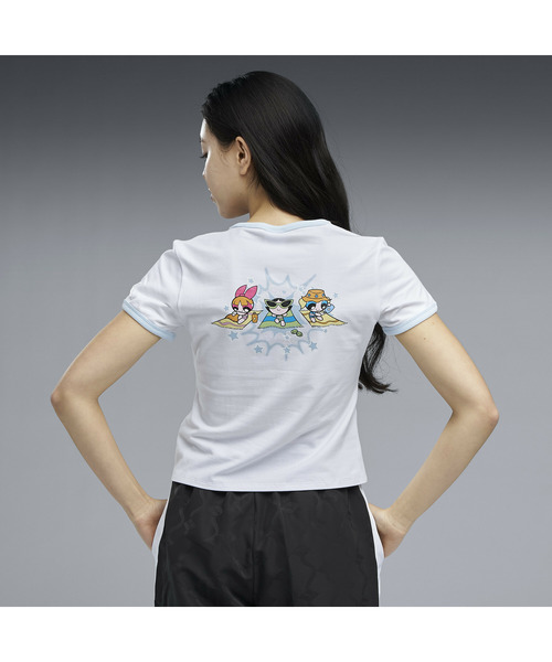 PUMA(プーマ)の「PUMA プーマ ウィメンズ PUMA x パワーパフ ガールズ バック プリント リンガ(Tシャツ/カットソー・レディース・ホワイト/グリーン・X-LARGE/SMALL/MEDIUM/LARGE)」の11枚目の写真