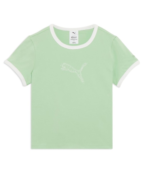 PUMA(プーマ)の「PUMA プーマ ウィメンズ PUMA x パワーパフ ガールズ バック プリント リンガ(Tシャツ/カットソー・レディース・ホワイト/グリーン・X-LARGE/SMALL/MEDIUM/LARGE)」の2枚目の写真