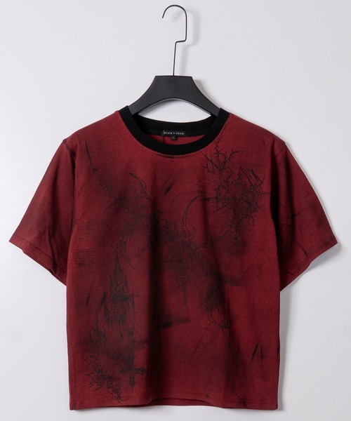 JOHN'S CLOSET(ジョンズクローゼット)の「【13】トライバルデザイン ペイントTシャツ/Y2K(Tシャツ/カットソー・メンズ・ワインレッド/ベージュ/ブラック・LARGE/MEDIUM)」の15枚目の写真