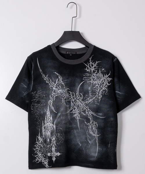 JOHN'S CLOSET(ジョンズクローゼット)の「【13】トライバルデザイン ペイントTシャツ/Y2K(Tシャツ/カットソー・メンズ・ワインレッド/ベージュ/ブラック・LARGE/MEDIUM)」の13枚目の写真