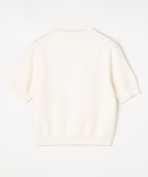 caban(キャバン)の「コットンカシミヤ クルーネックハーフスリーブプルオーバー(ニット/セーター・レディース・ホワイト/ネイビー/グリーン・FREE)」の13枚目の写真