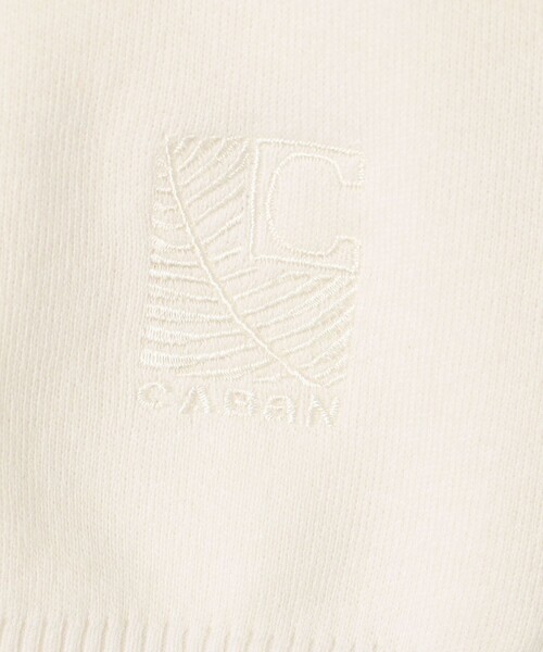caban(キャバン)の「コットンカシミヤ クルーネックハーフスリーブプルオーバー(ニット/セーター・レディース・ホワイト/ネイビー/グリーン・FREE)」の7枚目の写真