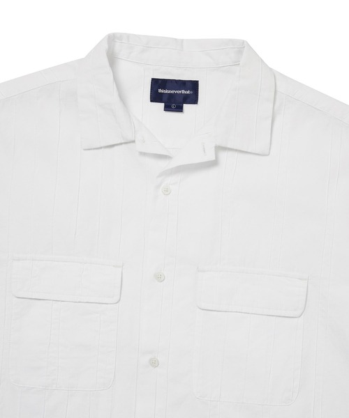 thisisneverthat（ディスイズネバーザット）の「Crazy Pleated S/S Shirt（シャツ/ブラウス・メンズ・ホワイト・L/M/S/XL）」の2枚目の写真