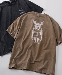 BRANDALISED（ブランダライズド）の「【70】【BRANDALISED/ブランダライズド】バンクシーアートグラフィック スノーウォッシュ バックプリント クルーネックTシャツ（Tシャツ/カットソー）」