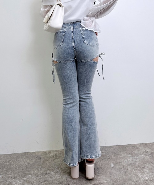 INGNI(イング)の「サイドリボンフレアデニムパンツ(デニムパンツ・レディース・ブルー系その他/ブルー系その他3・M/S)」の13枚目の写真