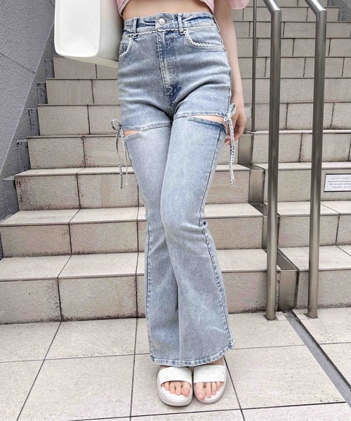 INGNI(イング)の「サイドリボンフレアデニムパンツ(デニムパンツ・レディース・ブルー系その他/ブルー系その他3・M/S)」の17枚目の写真