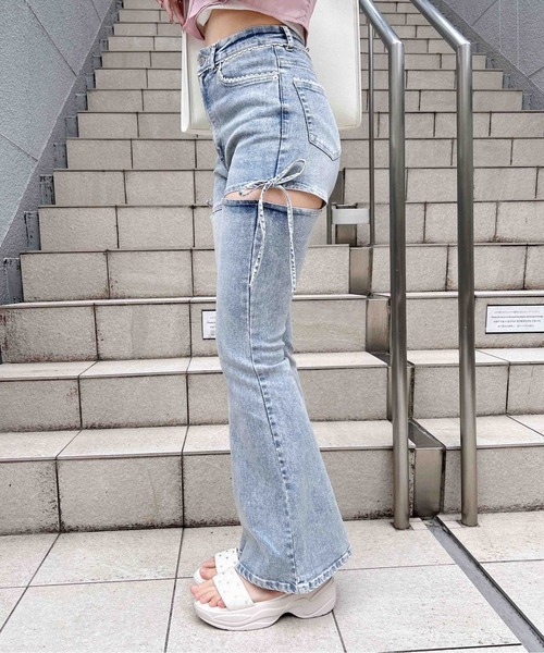 INGNI(イング)の「サイドリボンフレアデニムパンツ(デニムパンツ・レディース・ブルー系その他/ブルー系その他3・M/S)」の19枚目の写真