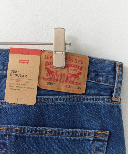 Levi's(リーバイス)の「LEVI'S/リーバイス 505 REGULAR DENIM PANTS ジーンズ ジーパン 2026年 夏 夏服 秋服(デニムパンツ・メンズ・インディゴブルー/ダークインディゴブルー・W28xL32/W29xL32/W30xL32/W31xL32/W32xL32/W33xL32/W34xL32/W36xL32)」の5枚目の写真