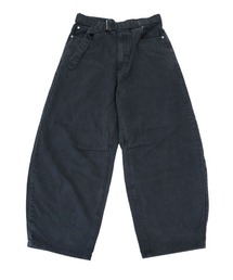 【alvana】BLACK TWILL BELTED WIDE PANTS / 2カラー [ALV-90175]