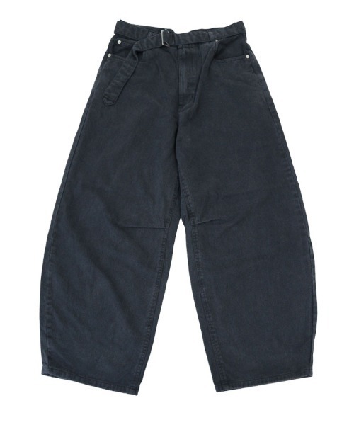 STYLISE（スタイライズ）の「【alvana】BLACK TWILL BELTED WIDE PANTS / 2カラー [ALV-90175]（その他パンツ・メンズ・ブラック/ブラック系・M）」の2枚目の写真