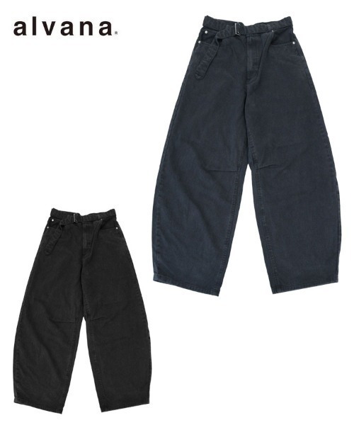 STYLISE（スタイライズ）の「【alvana】BLACK TWILL BELTED WIDE PANTS / 2カラー [ALV-90175]（その他パンツ・メンズ・ブラック/ブラック系・M）」の3枚目の写真