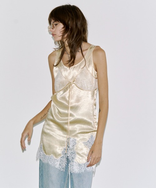JOSE MOON(ジョゼムーン)の「LACE TLIM TUNIC/レーストリムチュニック(その他トップス・レディース・ホワイト/ブラック/イエロー系その他・FREE)」の10枚目の写真