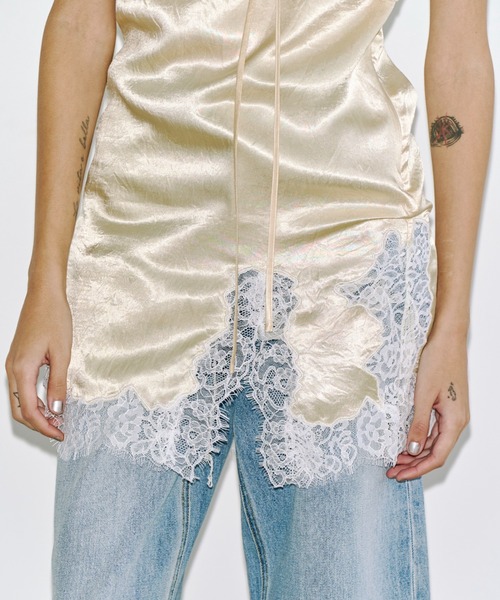 JOSE MOON(ジョゼムーン)の「LACE TLIM TUNIC/レーストリムチュニック(その他トップス・レディース・ホワイト/ブラック/イエロー系その他・FREE)」の16枚目の写真