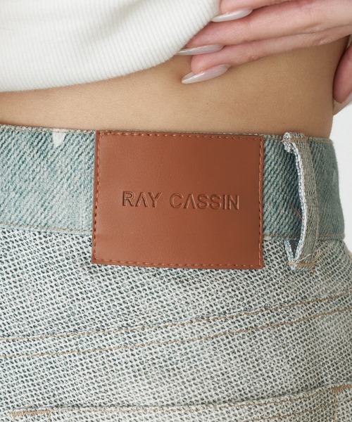 RAY CASSIN(レイカズン)の「レースプリントツイルワイドパンツ(デニムパンツ・レディース・ブラック/スカイブルー・S/M)」の11枚目の写真