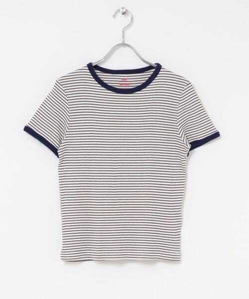 SENSE OF PLACE by URBAN RESEARCH(センスオブプレイスバイアーバンリサーチ)の「『別注』Healthknit×SENSE OF PLACE ボーダーTシャツ(Tシャツ/カットソー・レディース・ホワイト系その他/ブルー系その他/イエロー系その他・ONE)」の9枚目の写真