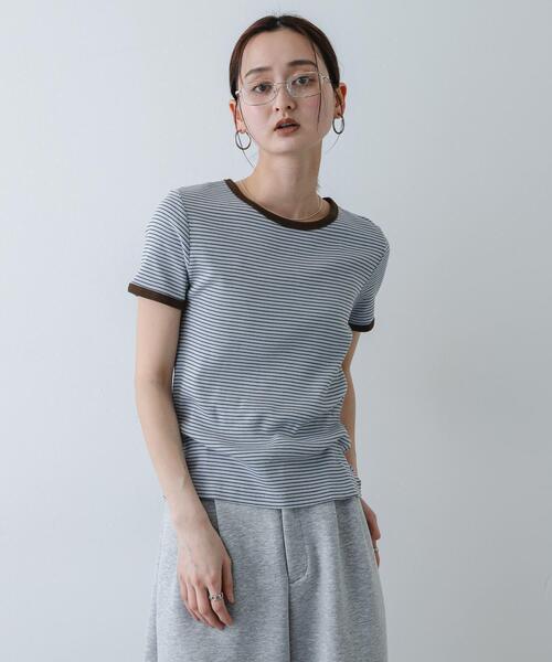 SENSE OF PLACE by URBAN RESEARCH(センスオブプレイスバイアーバンリサーチ)の「『別注』Healthknit×SENSE OF PLACE ボーダーTシャツ(Tシャツ/カットソー・レディース・ホワイト系その他/ブルー系その他/イエロー系その他・ONE)」の11枚目の写真