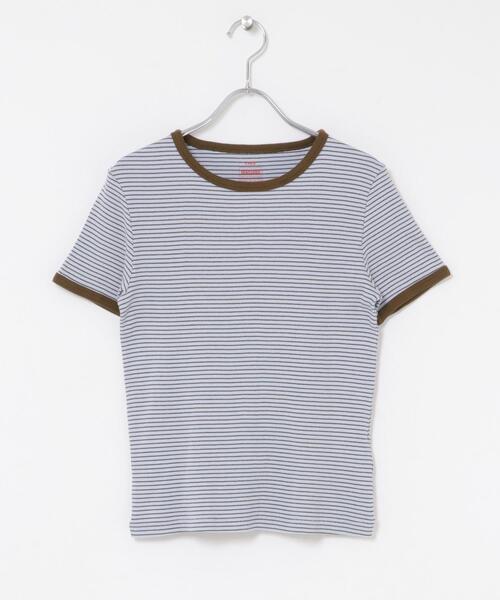 SENSE OF PLACE by URBAN RESEARCH(センスオブプレイスバイアーバンリサーチ)の「『別注』Healthknit×SENSE OF PLACE ボーダーTシャツ(Tシャツ/カットソー・レディース・ホワイト系その他/ブルー系その他/イエロー系その他・ONE)」の16枚目の写真