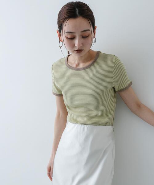 SENSE OF PLACE by URBAN RESEARCH(センスオブプレイスバイアーバンリサーチ)の「『別注』Healthknit×SENSE OF PLACE ボーダーTシャツ(Tシャツ/カットソー・レディース・ホワイト系その他/ブルー系その他/イエロー系その他・ONE)」の21枚目の写真