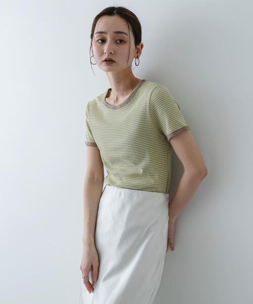 SENSE OF PLACE by URBAN RESEARCH(センスオブプレイスバイアーバンリサーチ)の「『別注』Healthknit×SENSE OF PLACE ボーダーTシャツ(Tシャツ/カットソー・レディース・ホワイト系その他/ブルー系その他/イエロー系その他・ONE)」の22枚目の写真