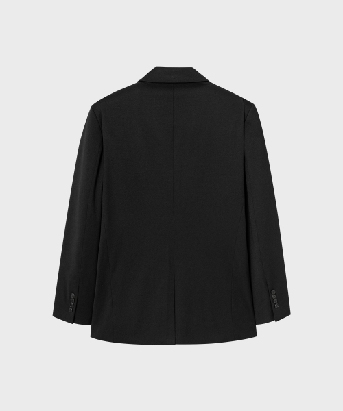 NONBLANK（ノンブランク）の「メリノウールセミオーバーフィットジャケット_BLACK（テーラードジャケット・メンズ・ブラック・MEDIUM/LARGE/X-LARGE）」の2枚目の写真