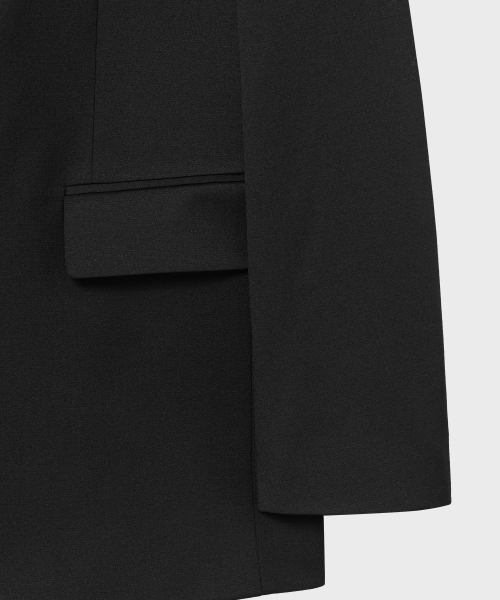 NONBLANK（ノンブランク）の「メリノウールセミオーバーフィットジャケット_BLACK（テーラードジャケット・メンズ・ブラック・MEDIUM/LARGE/X-LARGE）」の5枚目の写真