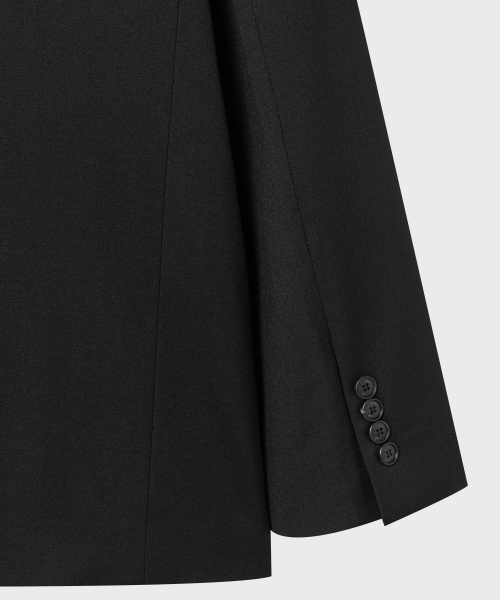 NONBLANK（ノンブランク）の「メリノウールセミオーバーフィットジャケット_BLACK（テーラードジャケット・メンズ・ブラック・MEDIUM/LARGE/X-LARGE）」の6枚目の写真