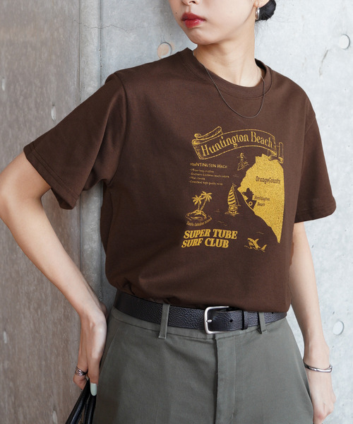 Chillfar(チルファー)の「アソートグラフィックミックスTEE(Tシャツ/カットソー・レディース・ブルー/ブラウン系/ブラウン/ネイビー系1/レッド/ホワイト/ホワイト系2/ホワイト系1/ブラック/ホワイト系/レッド系1/ブルー系1/イエロー系1/イエロー系/チャコール/イエロー/ネイビー系2/ホワイト系3/ネイビー系・FREE)」の9枚目の写真